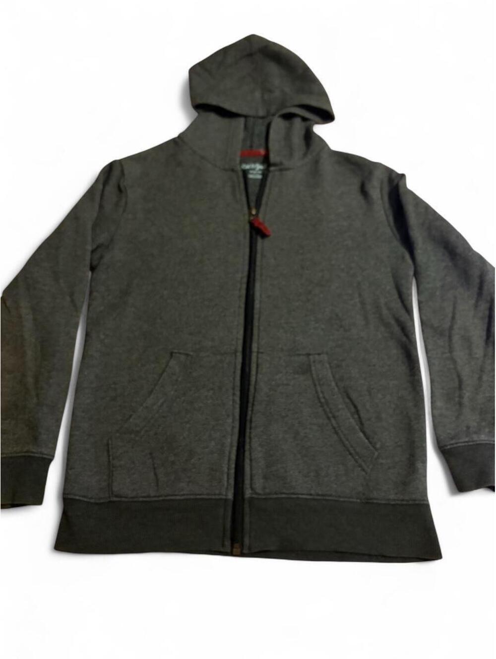 Cat & Jack Heathered Gray Zip Hoodie — Size M (8/10)